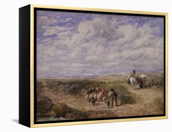 Keep the Left Road, 1854 (W/C & Bodycolour on Rough 'Scotch' Paper)-David Cox-Framed Premier Image Canvas