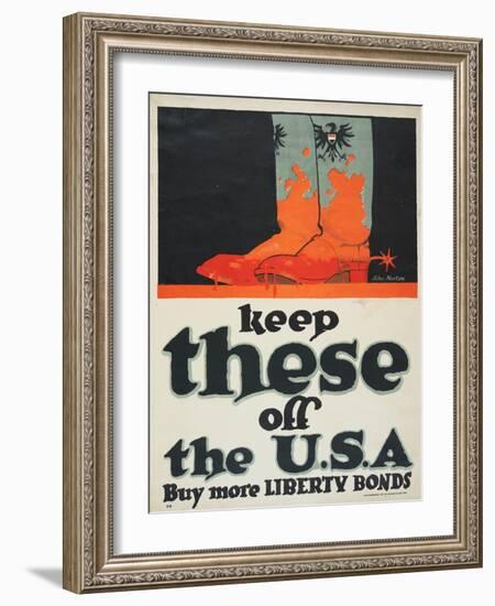 "Keep These Off the U.S.A.: Buy More Liberty Bonds", 1918-John Norton-Framed Giclee Print