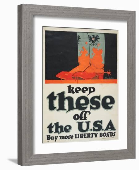 "Keep These Off the U.S.A.: Buy More Liberty Bonds", 1918-John Norton-Framed Giclee Print