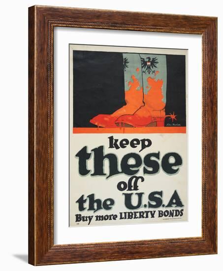 "Keep These Off the U.S.A.: Buy More Liberty Bonds", 1918-John Norton-Framed Giclee Print