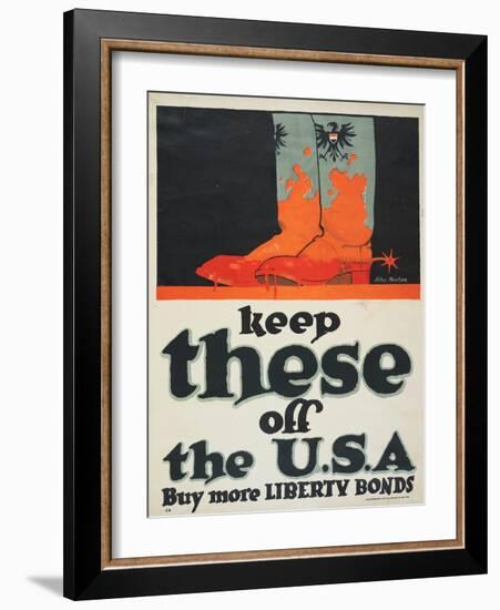 "Keep These Off the U.S.A.: Buy More Liberty Bonds", 1918-John Norton-Framed Giclee Print