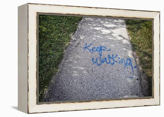 Keep Walking Graffiti-null-Framed Stretched Canvas