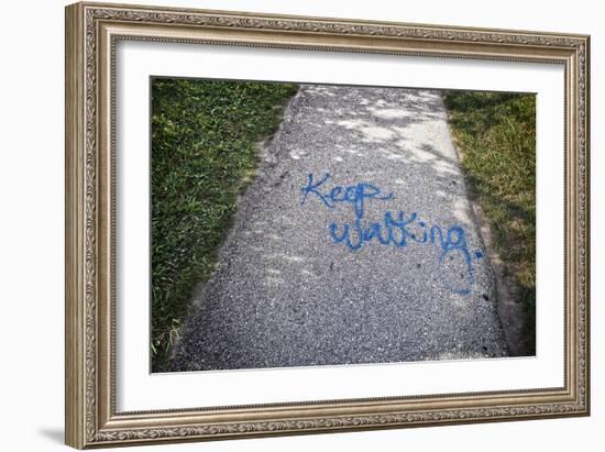 Keep Walking Graffiti-null-Framed Photo