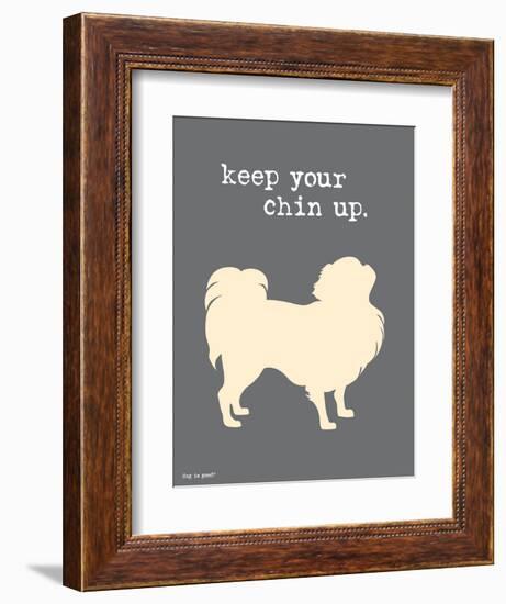 Keep Your Chin Up-Dog is Good-Framed Art Print