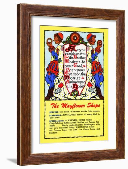 Keep Your Eye On The Donut-Curt Teich & Company-Framed Art Print