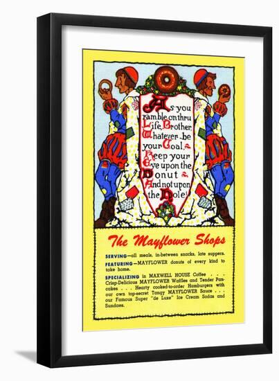 Keep Your Eye On The Donut-Curt Teich & Company-Framed Art Print