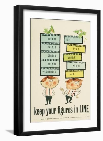 Keep Your Figures in Line-Ray. Campbell-Rogers-Framed Art Print