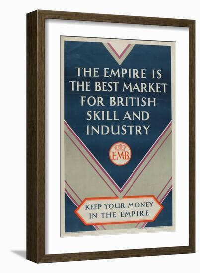 Keep Your Money in the Empire, from the Series 'Where Our Exports Go', C.1927-William Grimmond-Framed Giclee Print
