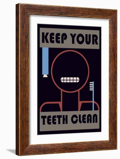 Keep Your Teeth Clean-null-Framed Art Print