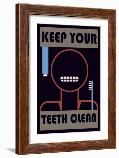 Keep Your Teeth Clean-null-Framed Art Print