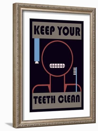 Keep Your Teeth Clean-null-Framed Art Print