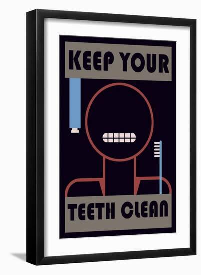 Keep Your Teeth Clean-null-Framed Art Print