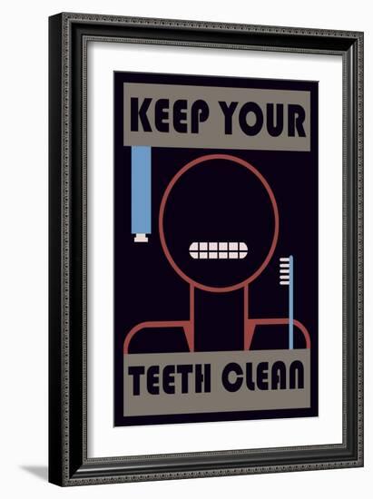 Keep Your Teeth Clean-null-Framed Art Print