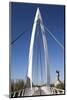 Keeper of the Plains Footbridge, Arkansas River, Wichita, Kansas, USA-Walter Bibikow-Mounted Photographic Print