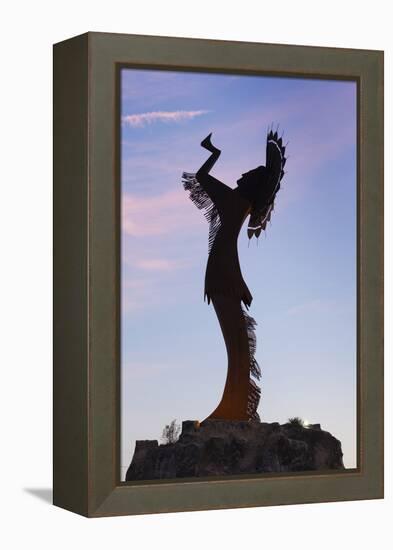 Keeper of the Plains Statue, Wichita, Kansas, USA-Walter Bibikow-Framed Premier Image Canvas