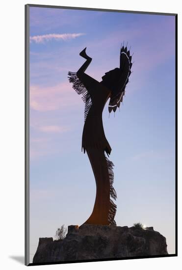 Keeper of the Plains Statue, Wichita, Kansas, USA-Walter Bibikow-Mounted Photographic Print