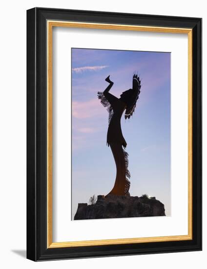 Keeper of the Plains Statue, Wichita, Kansas, USA-Walter Bibikow-Framed Photographic Print