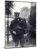 Keeper Z. Rodwell Holding Young Orangutan at London Zoo, October 1913-Frederick William Bond-Mounted Photographic Print