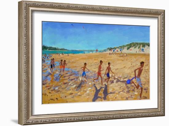 Keeping Fit, Wells Next the Sea-Andrew Macara-Framed Giclee Print