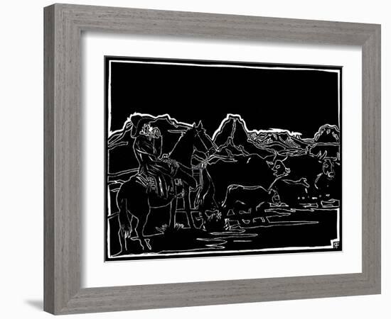 Keeping Watch By Night-Frank Redlinger-Framed Art Print