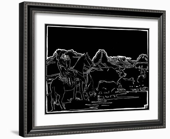 Keeping Watch By Night-Frank Redlinger-Framed Art Print