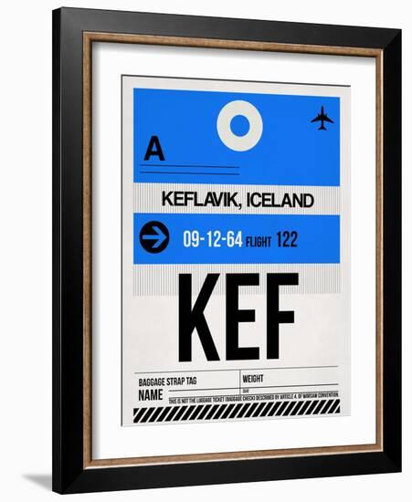 KEF Keflavik Luggage Tag I-NaxArt-Framed Art Print