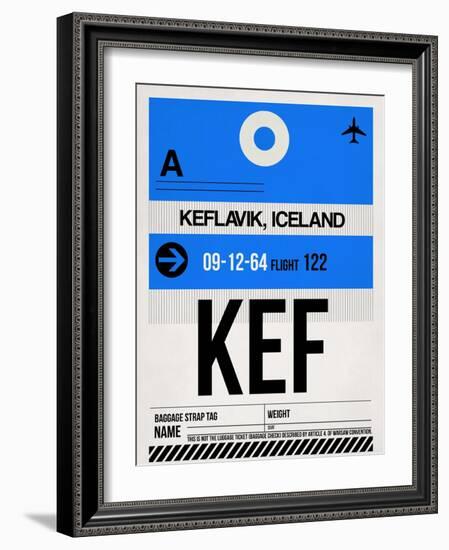 KEF Keflavik Luggage Tag I-NaxArt-Framed Art Print