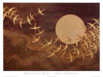 Cranes Over Moon-Keiichi Nishimura-Art Print