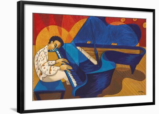 Keith Jarrett - Grand Piano Meditation-Marsha Hammel-Framed Giclee Print