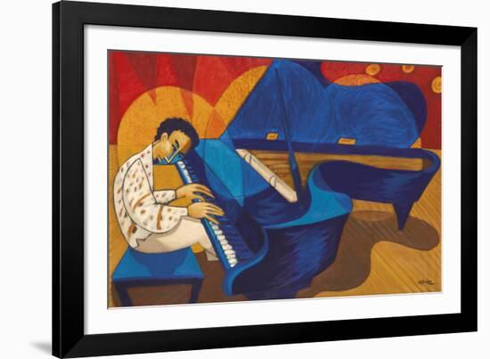 Keith Jarrett - Grand Piano Meditation-Marsha Hammel-Framed Giclee Print