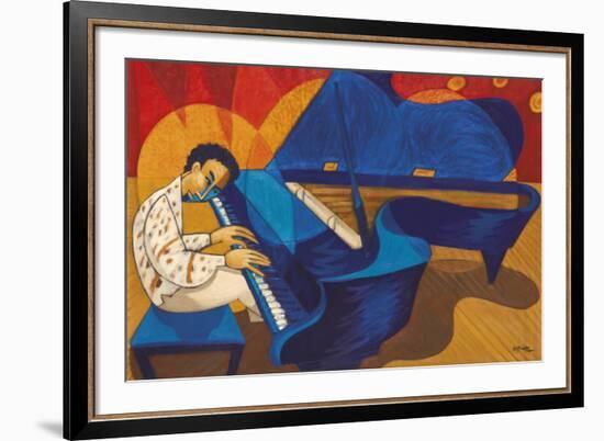 Keith Jarrett - Grand Piano Meditation-Marsha Hammel-Framed Giclee Print