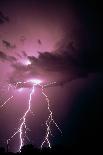 Lightning Strikes At Night In Tucson, Arizona, USA-Keith Kent-Photographic Print