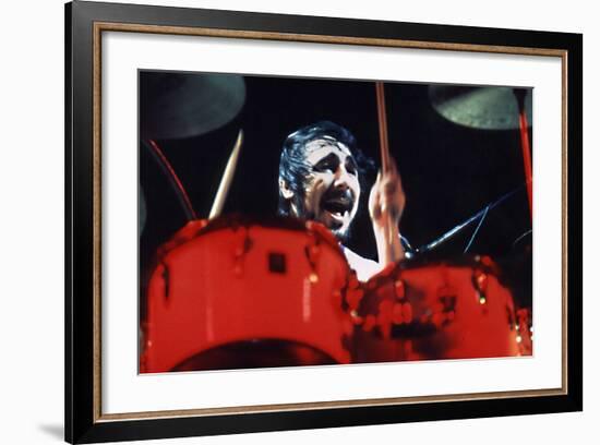 Keith Moon Red Drums-null-Framed Art Print