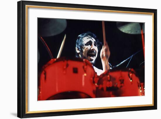 Keith Moon Red Drums-null-Framed Art Print