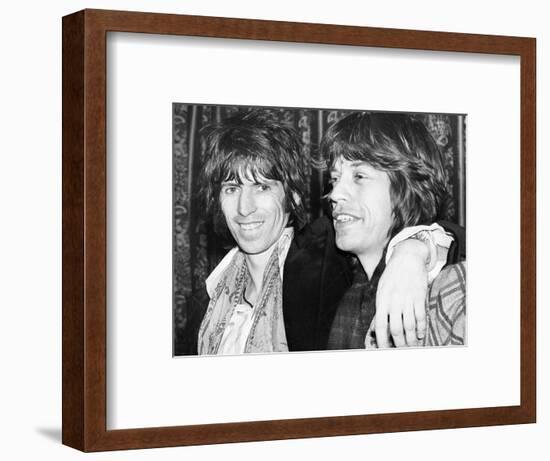 Keith Richards and Mick Jagger Celebrate-Associated Newspapers-Framed Photo