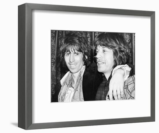 Keith Richards and Mick Jagger Celebrate-Associated Newspapers-Framed Photo