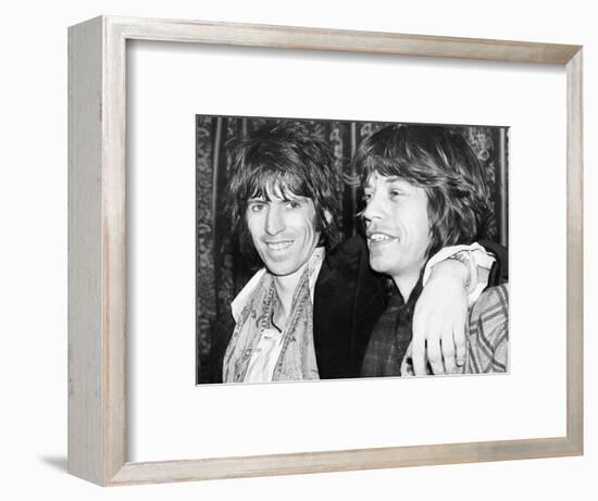 Keith Richards and Mick Jagger Celebrate-Associated Newspapers-Framed Photo