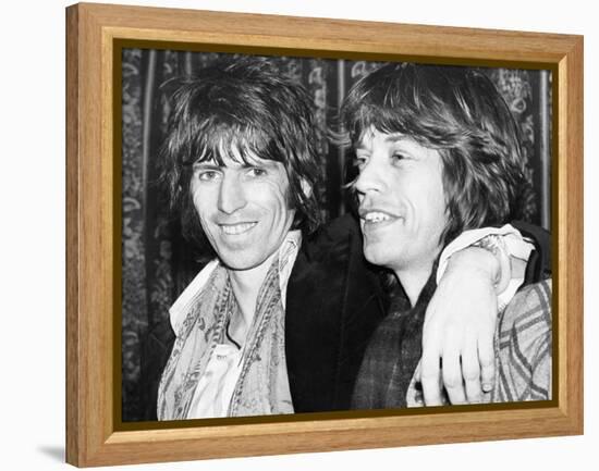 Keith Richards and Mick Jagger Celebrate-Associated Newspapers-Framed Stretched Canvas