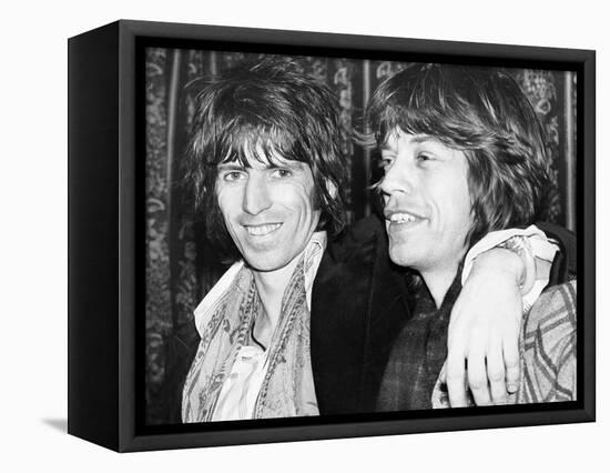 Keith Richards and Mick Jagger Celebrate-Associated Newspapers-Framed Stretched Canvas