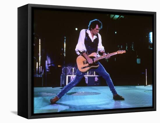 Keith Richards During a Performance by the Rolling Stones-null-Framed Premier Image Canvas