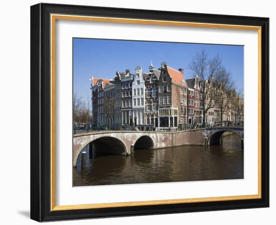 Keizersgracht Canal, Amsterdam, Netherlands, Europe-Amanda Hall-Framed Photographic Print