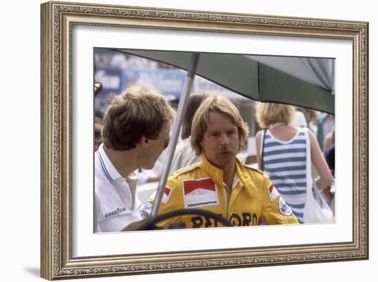 Keke Rosberg at the British Grand Prix, Brands Hatch, Kent, 1982-null-Framed Photographic Print