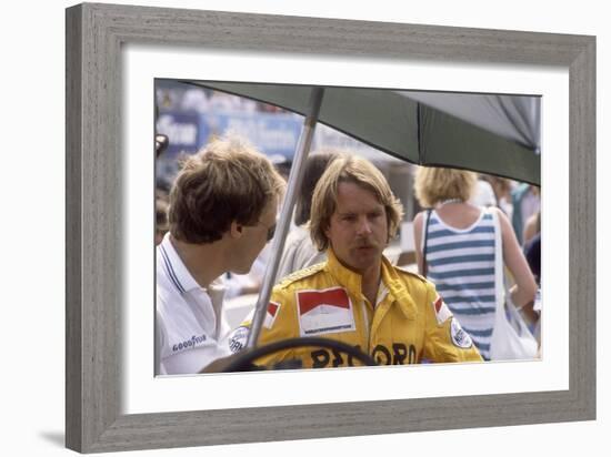 Keke Rosberg at the British Grand Prix, Brands Hatch, Kent, 1982-null-Framed Photographic Print