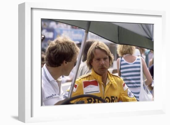 Keke Rosberg at the British Grand Prix, Brands Hatch, Kent, 1982-null-Framed Photographic Print