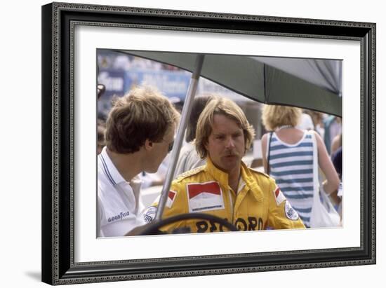 Keke Rosberg at the British Grand Prix, Brands Hatch, Kent, 1982-null-Framed Photographic Print