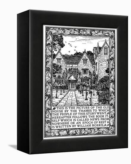 Kelmscott Manor, Gloucestershire, Frontispiece to News from Nowhere, C1892-William Morris-Framed Premier Image Canvas