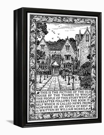 Kelmscott Manor, Gloucestershire, Frontispiece to News from Nowhere, C1892-William Morris-Framed Premier Image Canvas