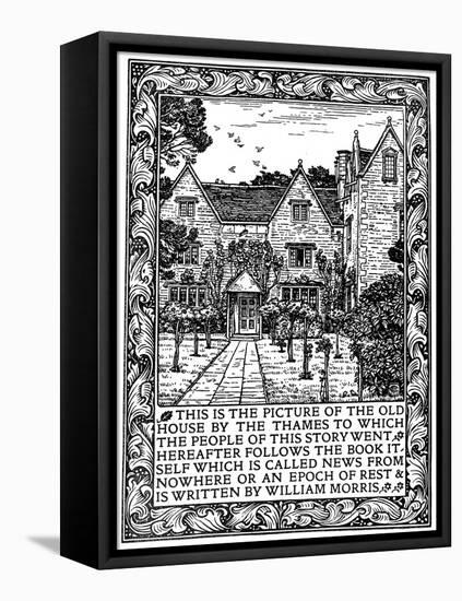 Kelmscott Manor, Gloucestershire, Frontispiece to News from Nowhere, C1892-William Morris-Framed Premier Image Canvas