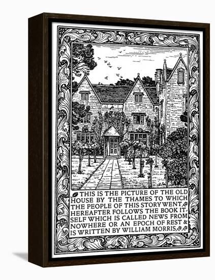 Kelmscott Manor, Gloucestershire, Frontispiece to News from Nowhere, C1892-William Morris-Framed Premier Image Canvas