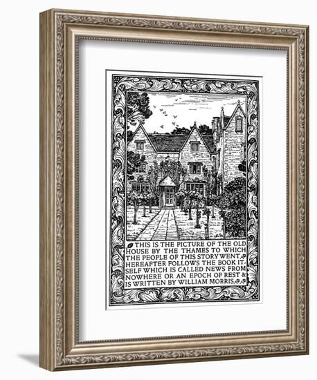 Kelmscott Manor, Gloucestershire, Frontispiece to News from Nowhere, C1892-William Morris-Framed Giclee Print